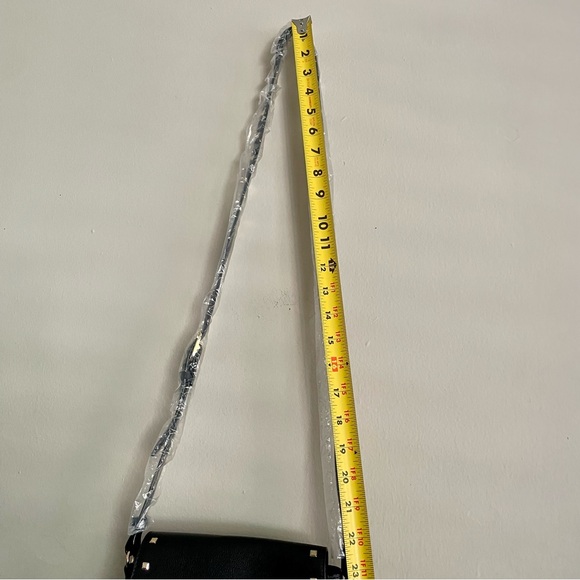 NWT Victoria’s Secret Black Gold Studded Crossbody Saddle Bag Purse - Picture 16 of 16